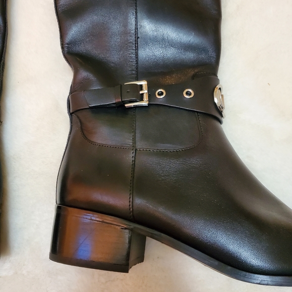 Michael Kors Leather Round Toe Knee High Boots Size 8 - Picture 12 of 16
